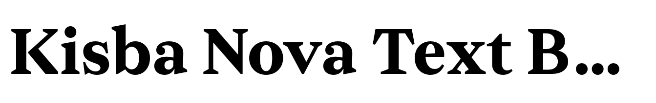 Kisba Nova Text Bold